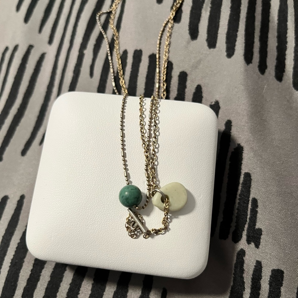 Green stone necklace